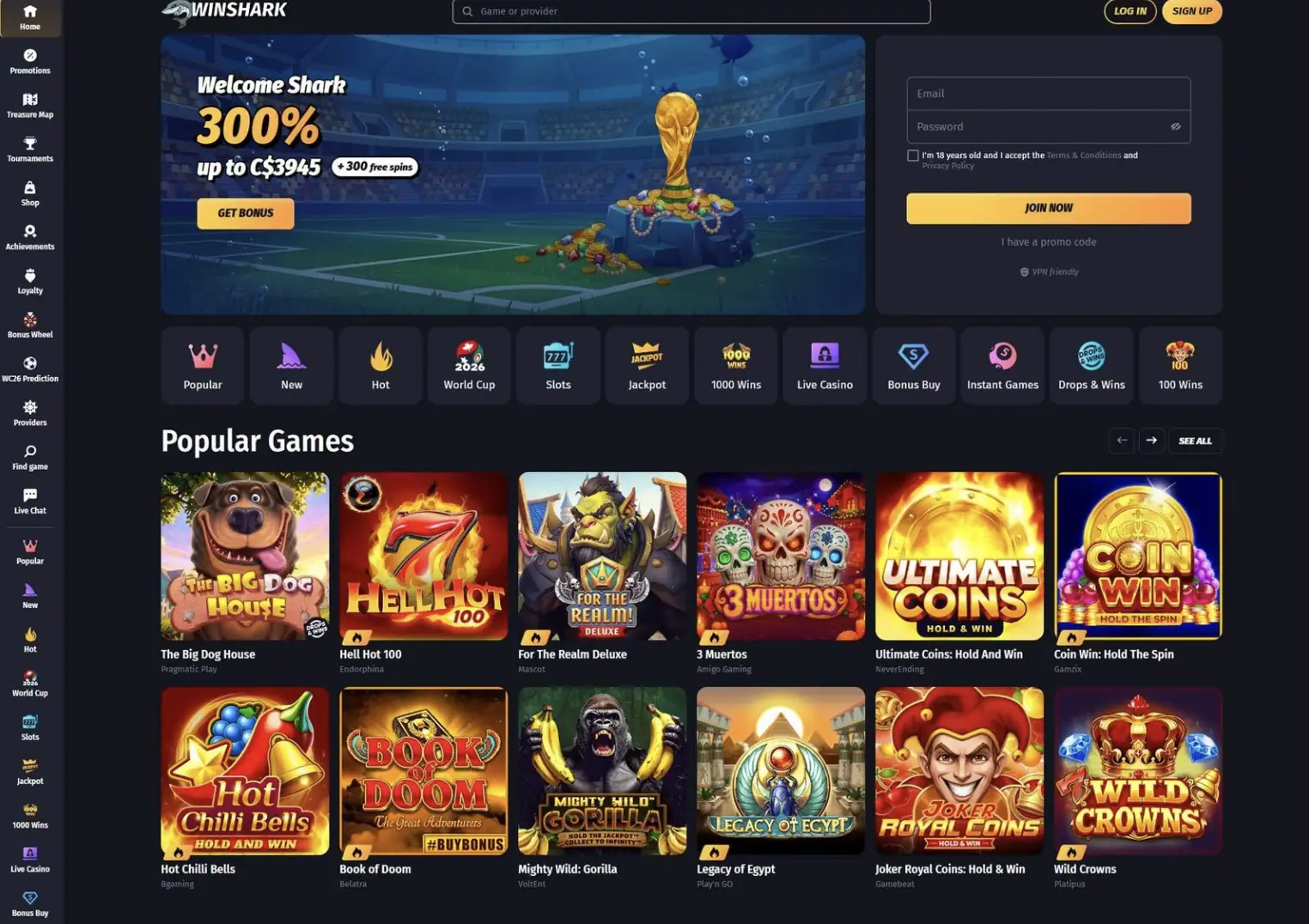 WinShark  Casino